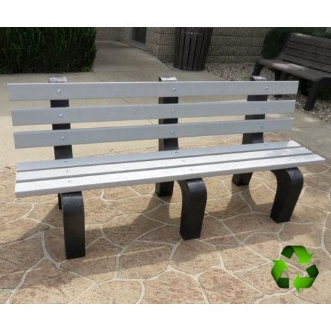Glenwood Recycled Plastic Bench  by Plastic Recycling of Iowa