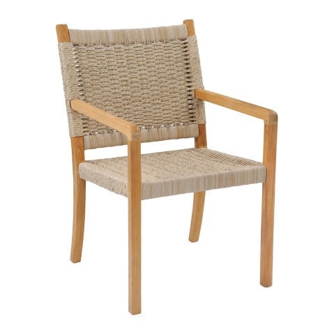 Kingsley Bate Hudson Dining Arm Chair in Natural Cord