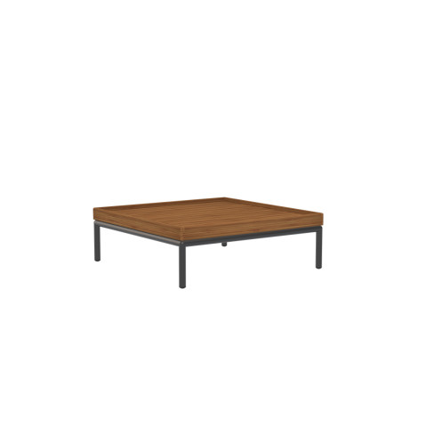 Dark Gray Coffee Table with Bamboo Top