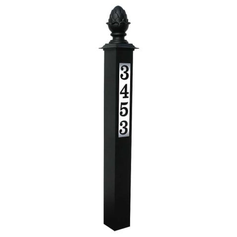 Lighted Address Post - Pineapple Finial  by Qualarc