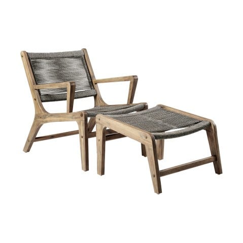 Seasonal Living Explorer Oceans Lounge Chair and Ottoman - Set of 2  by Seasonal Living