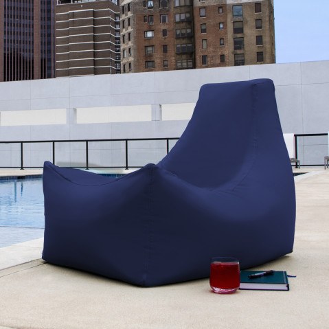 Juniper Outdoor Patio Bean Bag Chair - Navy