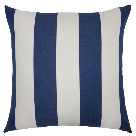 Stripe Royal Outdoor Pillow  by Square Feathers