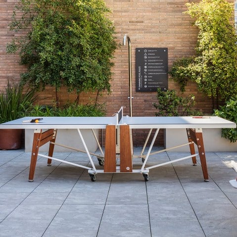 Folding Ping Pong Table - White