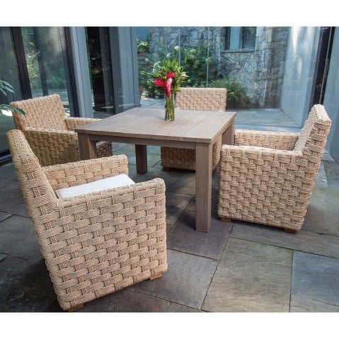 Kingsley Bate St. Barts and Tuscany 5 Piece Dining Ensemble with Armchairs   by Kingsley Bate