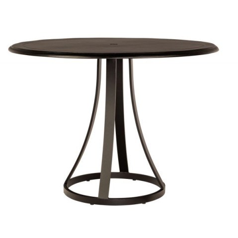 Woodard Solid Cast Aluminum Complete 48" Round Counter Height Umbrella Table