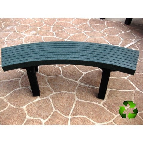 Telluride Recycled Plastic Bench - Curved or Straight  by Plastic Recycling of Iowa