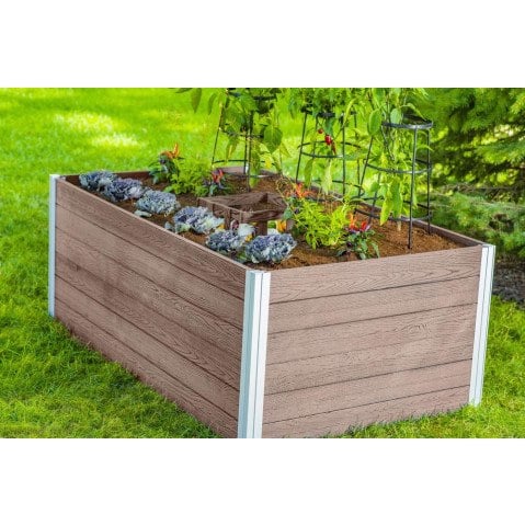 Vita Urbana 3'x5' Keyhole Espresso Composting Garden Bed  by Vita