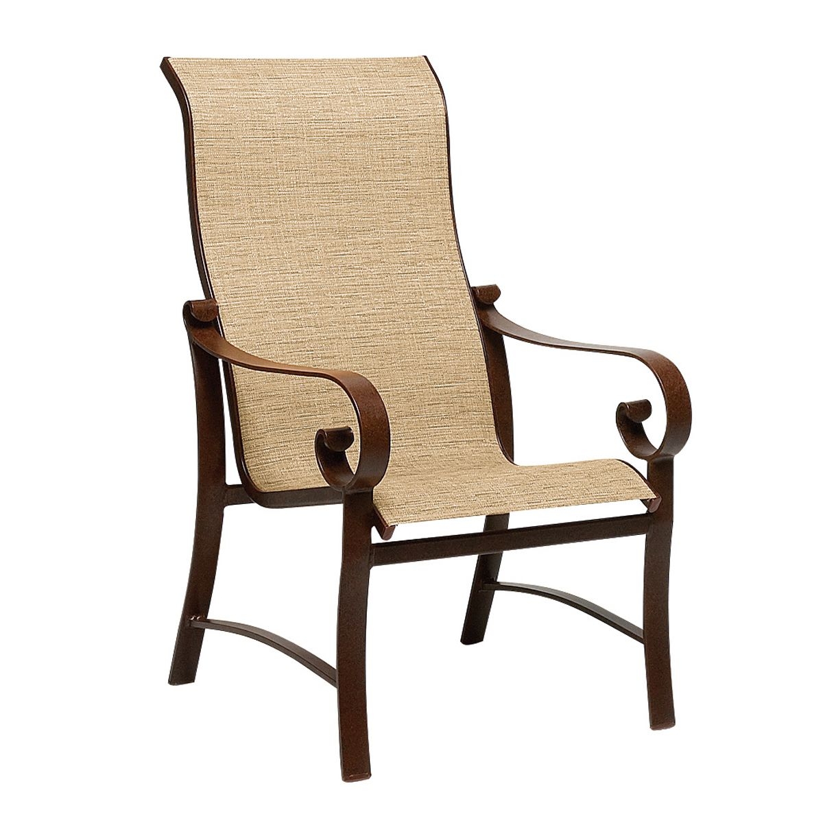 Woodard Belden Aluminum Sling High-Back Dining Chair
