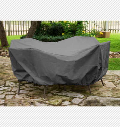 Protective Weatherma Round Table Dining Set Cover Charcoal