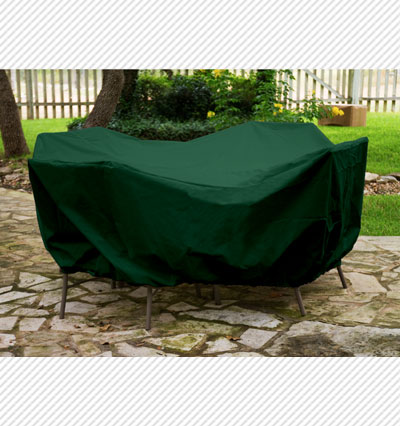 Protective Weatherma Round Dining Set Cover Forest Green