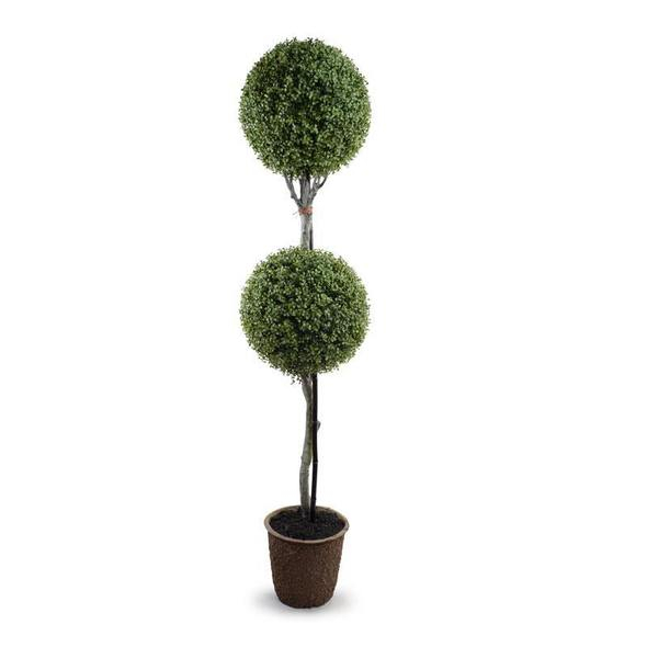 Enduraleaf 15 x 70 Inch Boxwood Double Ball Topiary