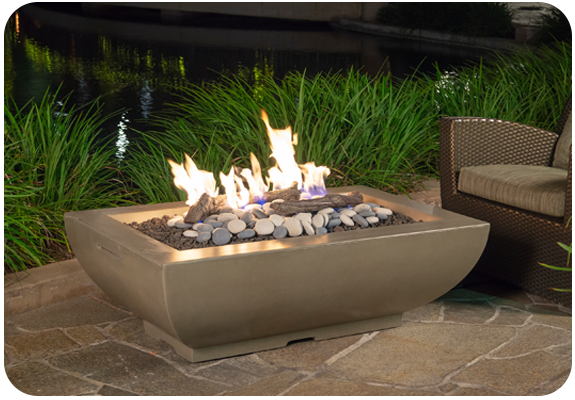 Bordeaux Fire Bowl - Textured Finish and Reclaimed Wood