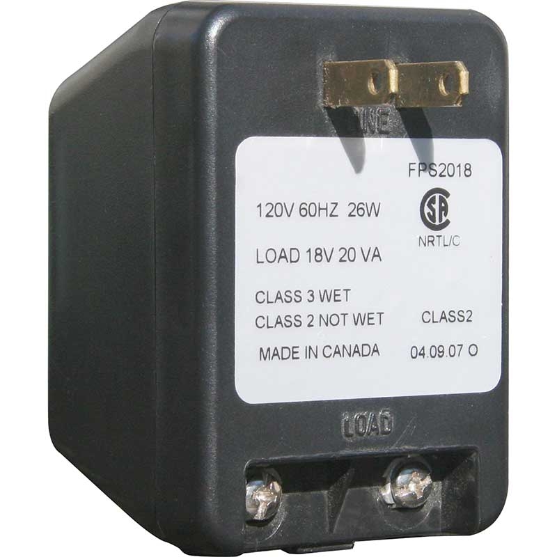 Plug-in Low Voltage Transformer for Lighted Address Plaques