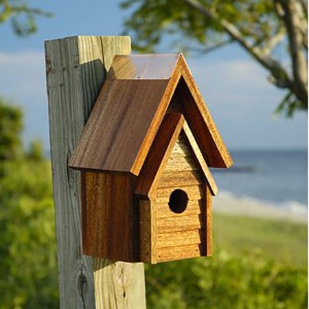 Heartwood Wrental House Birdhouse - Mahogany
