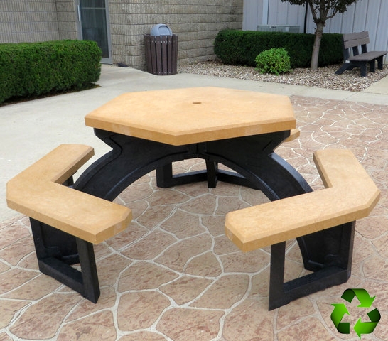Vail Hexagonal Recycled Plastic Picnic Table