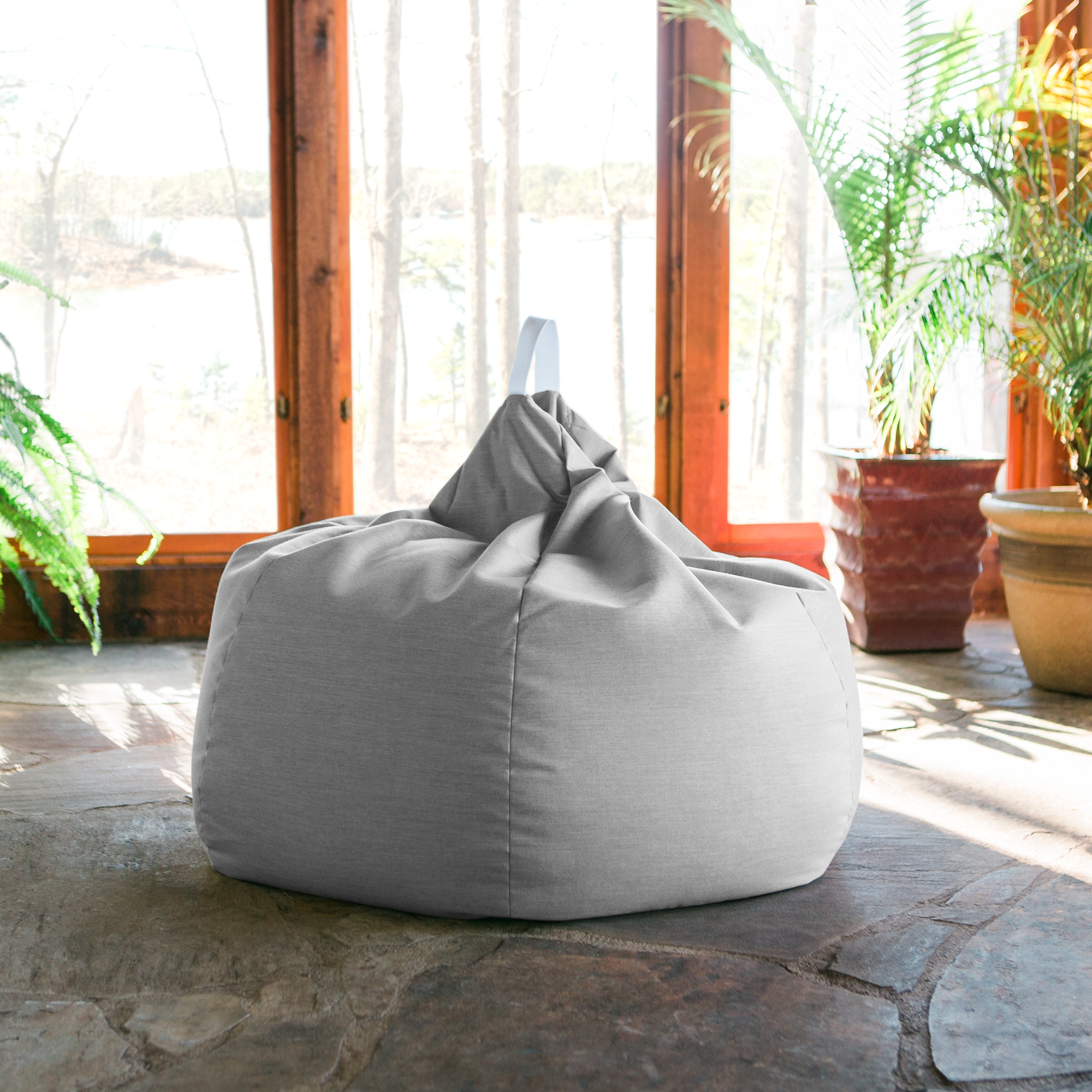 Kiss Outdoor Patio Bean Bag Chair - Granite