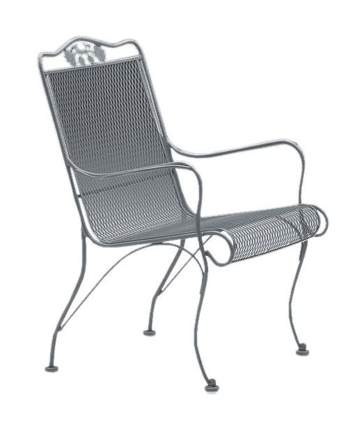 Woodard Briarwood Wrought Iron High-Back Lounge Chair
