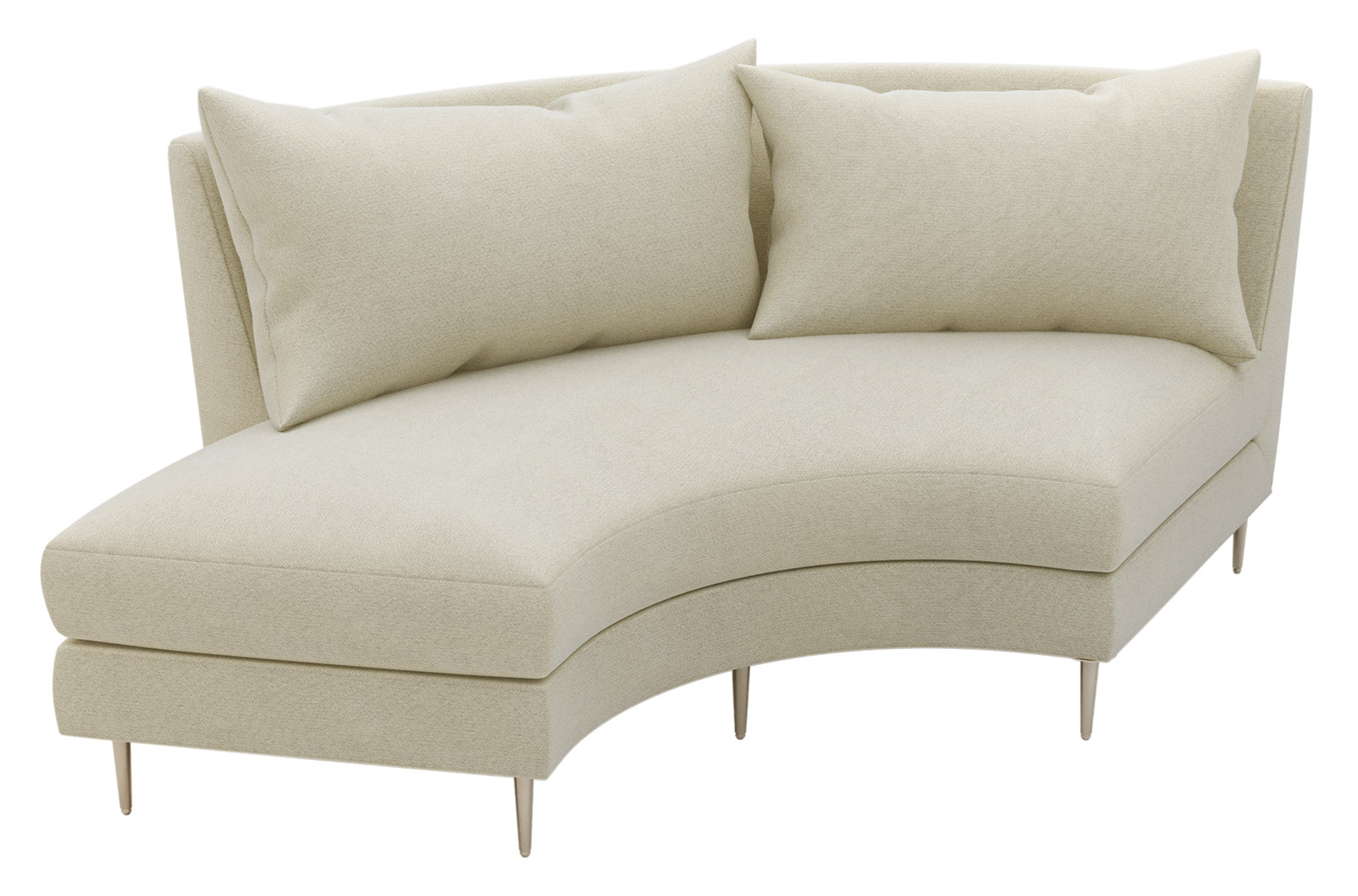 Seasonal Living Fizz Mimosa Tropicale Armless Sofa With Bumper - Left Side Facing