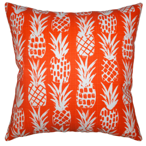 Naples Orange Outdoor Pillow