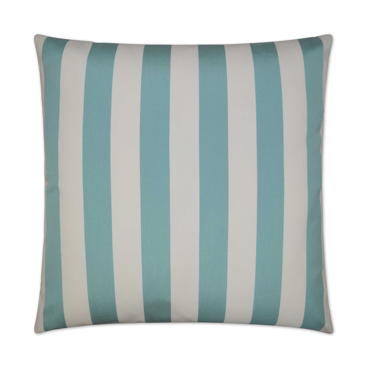 Cafe Stripe Aqua Outdoor Pillow 22x22