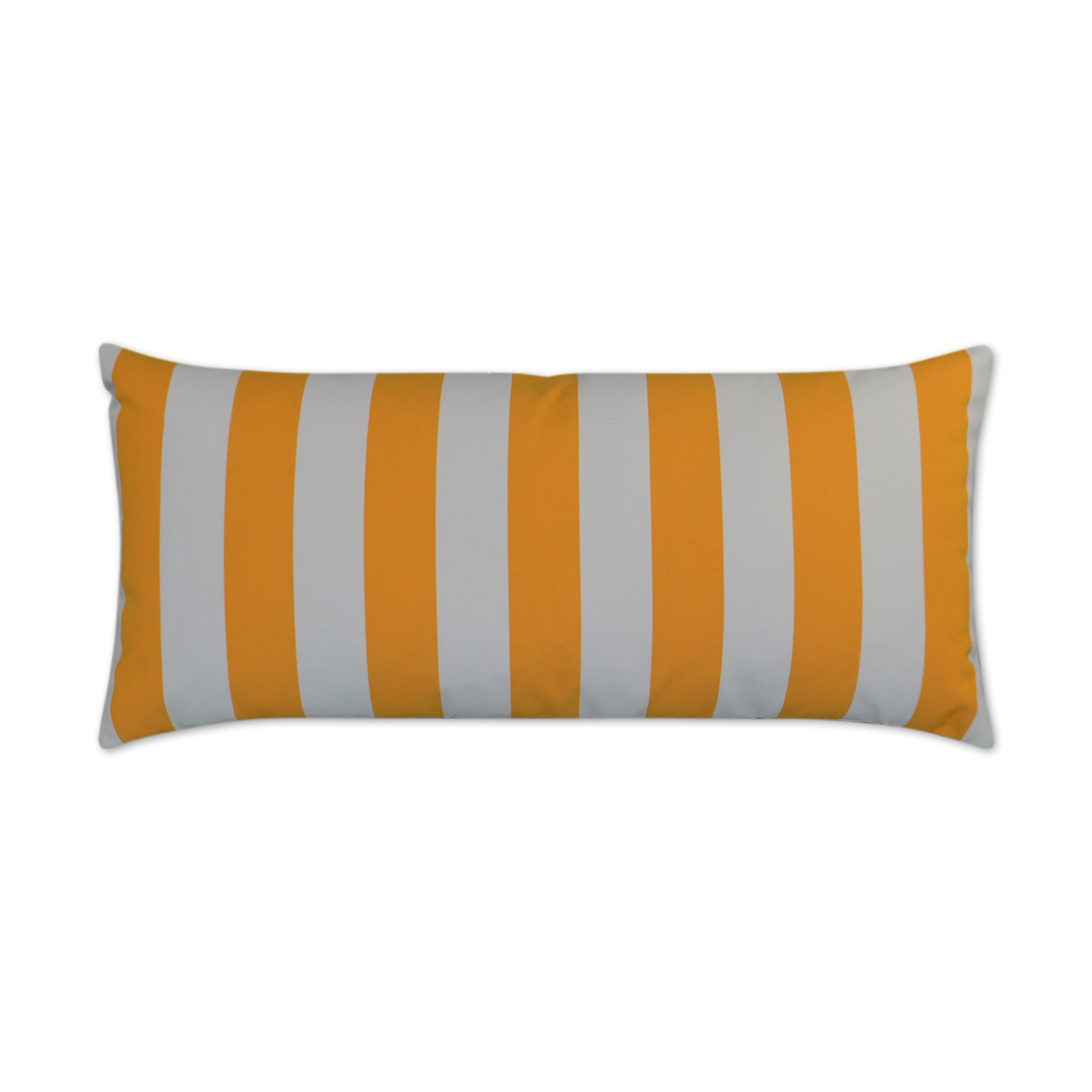 Cafe Stripe Yellow Lumbar Outdoor Pillow 24x12