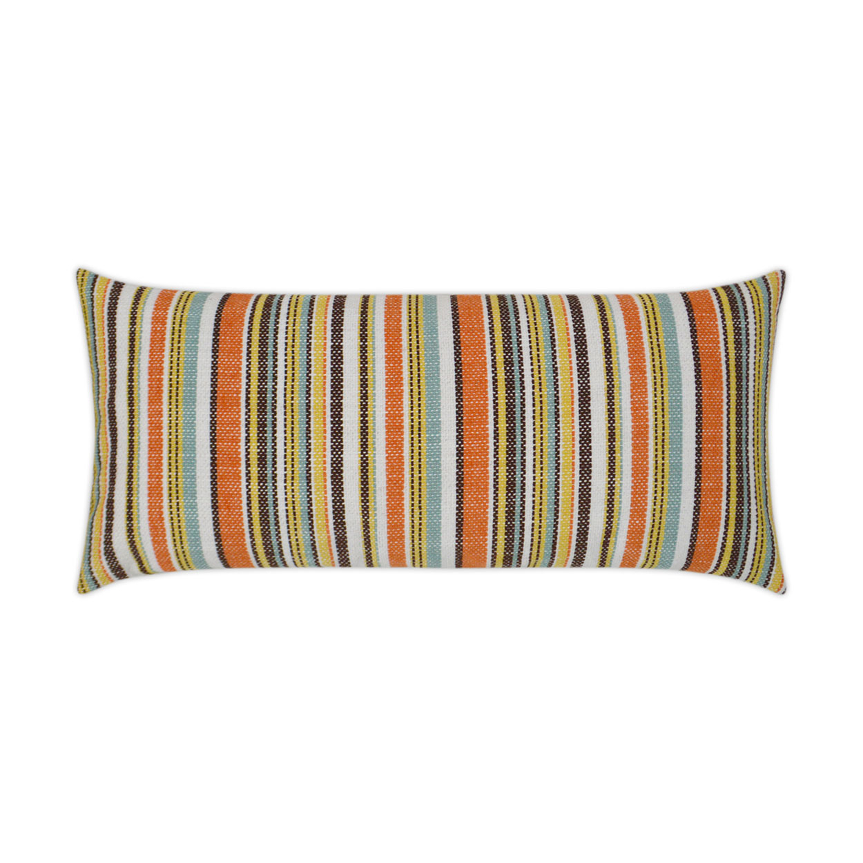 Fancy Stripe Multi Lumbar Outdoor Pillow 24x12