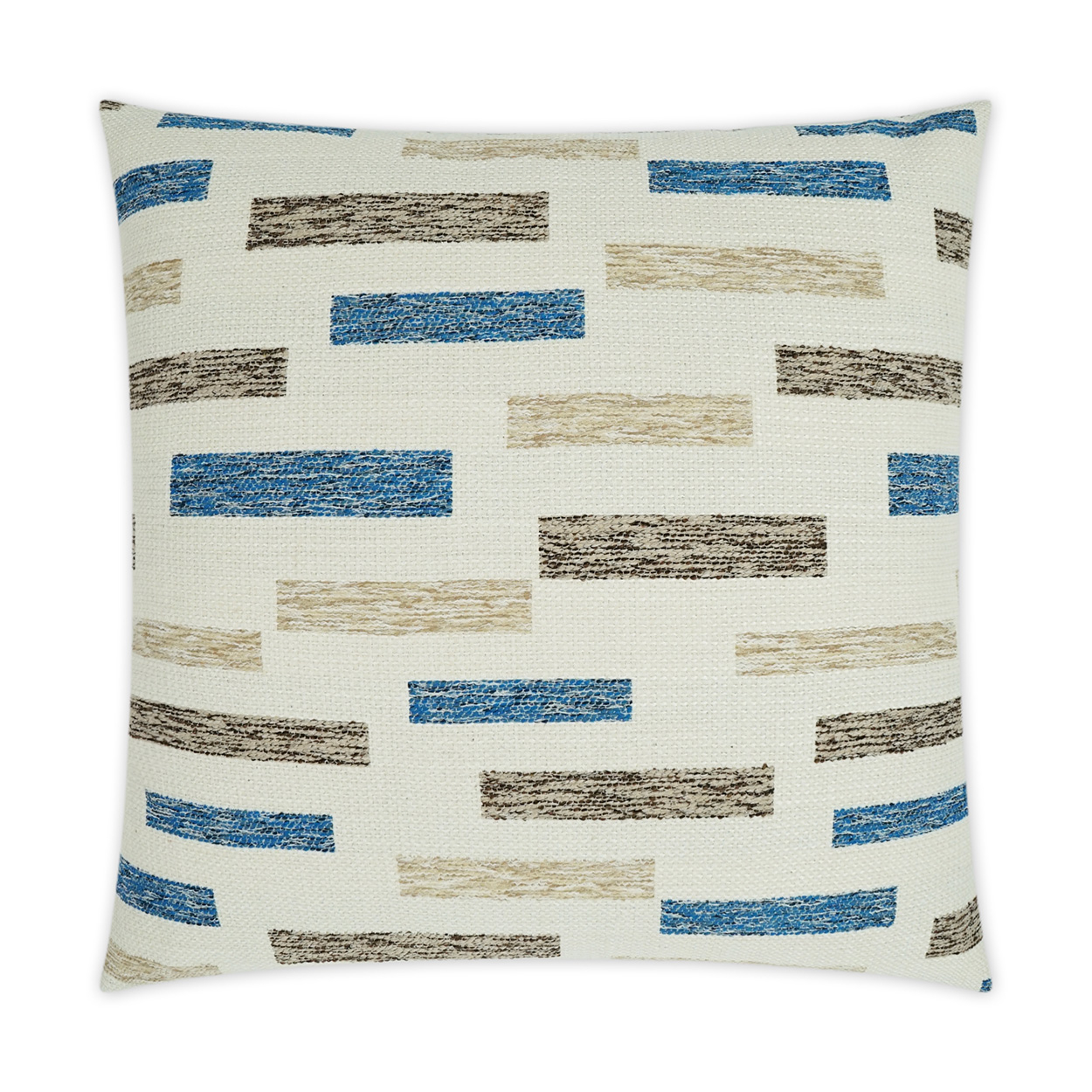 Blockweave Blue Outdoor Pillow 22x22