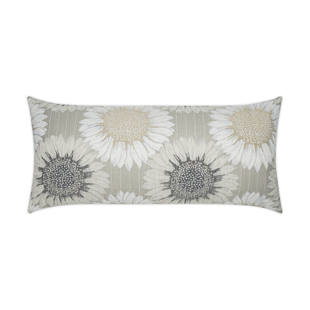 Daisy Chain Sand Lumbar Outdoor Pillow 24x12