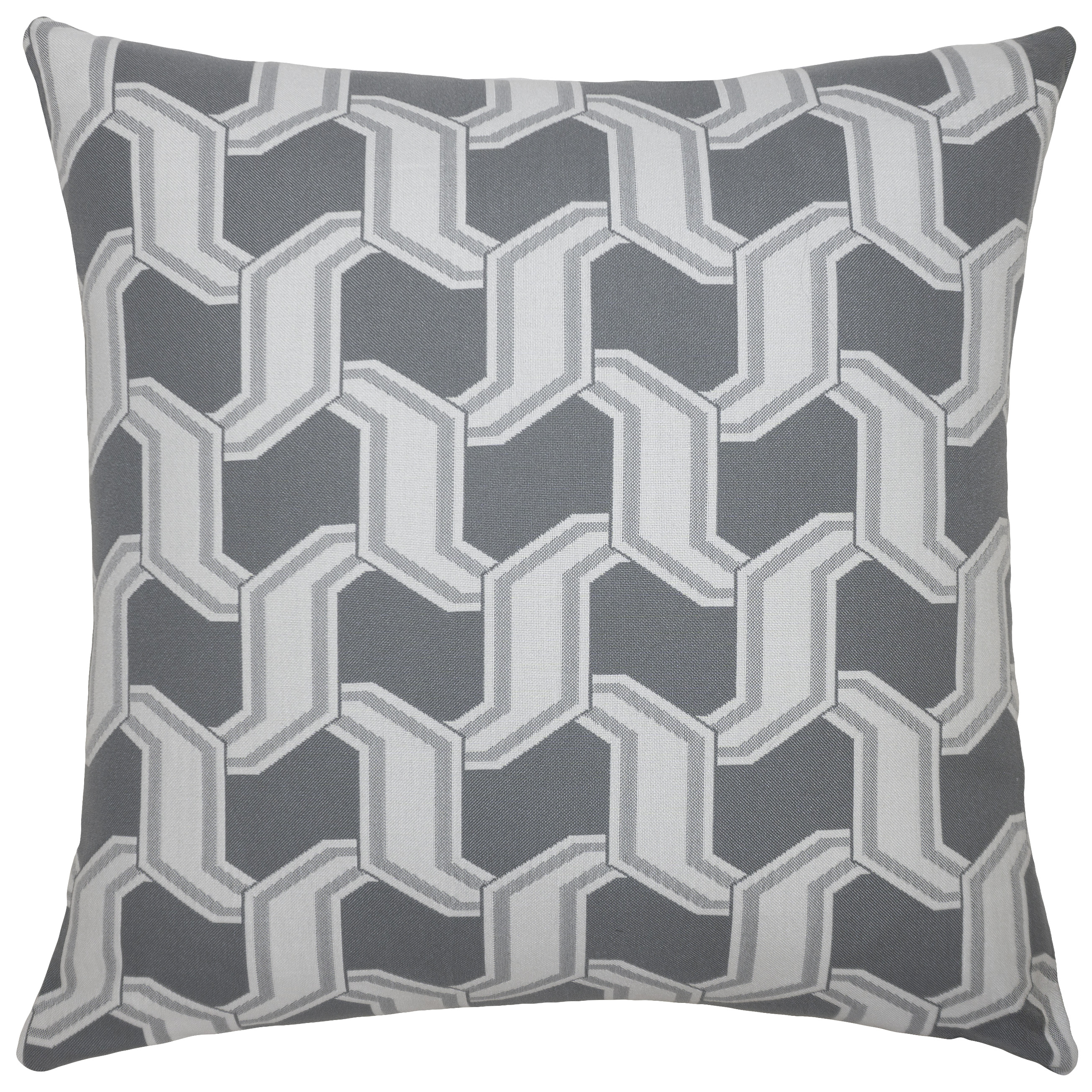 Chain Gray Outdoor Pillow