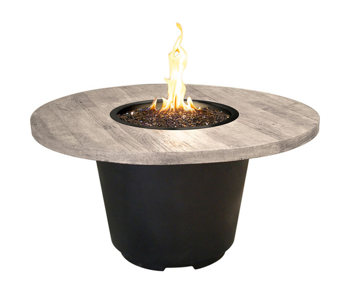Cosmopolitan Round Fire Pit Table (Reclaimed Wood)
