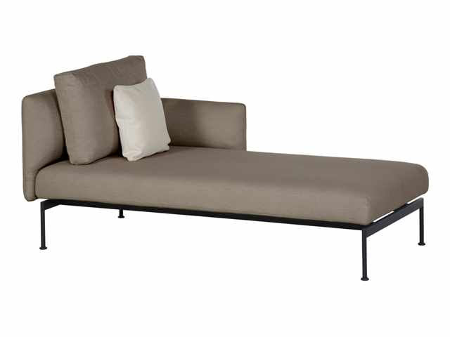 Barlow Tyrie Layout Stainless Steel Deep Seating Single Chaise Lounge