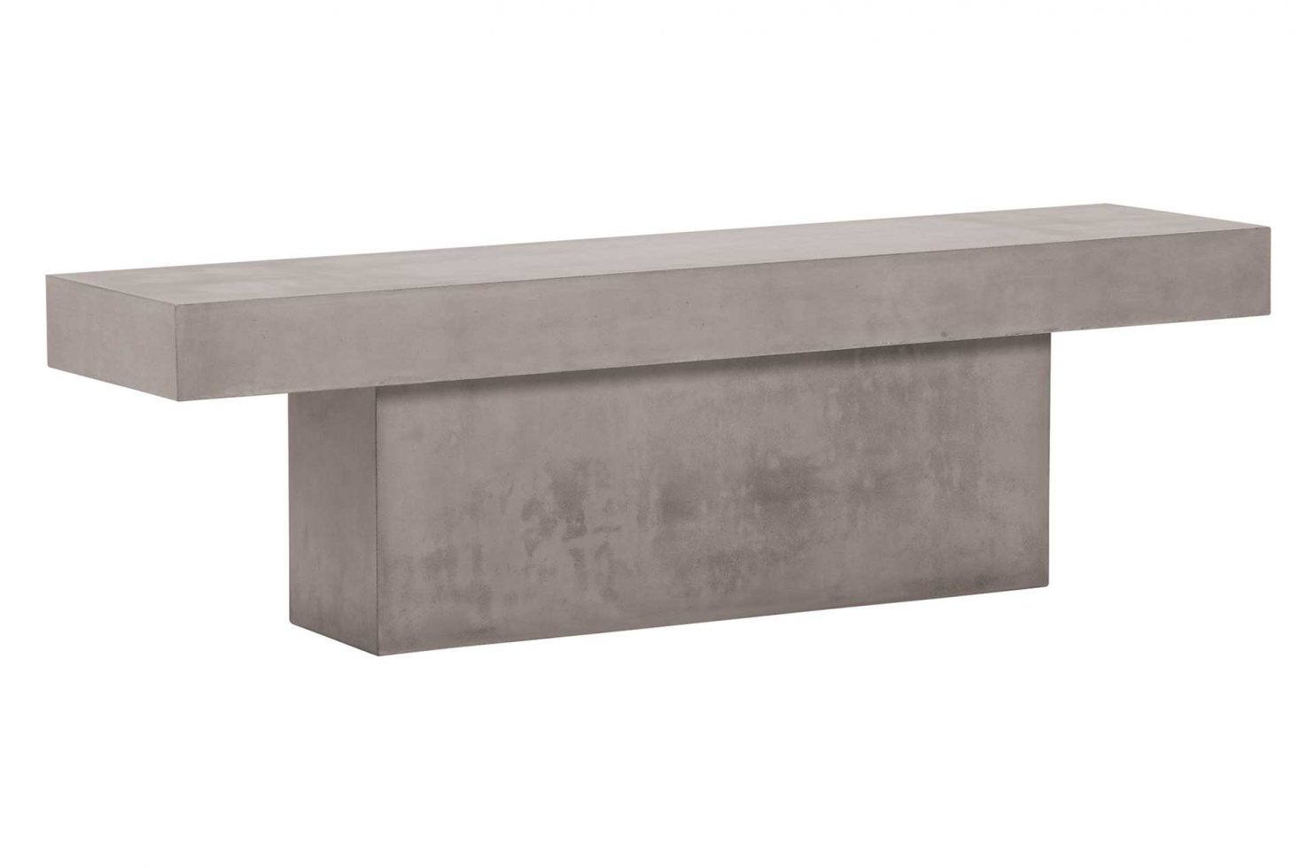 Seasonal Living Perpetual Concrete T-Bench  Slate Gray