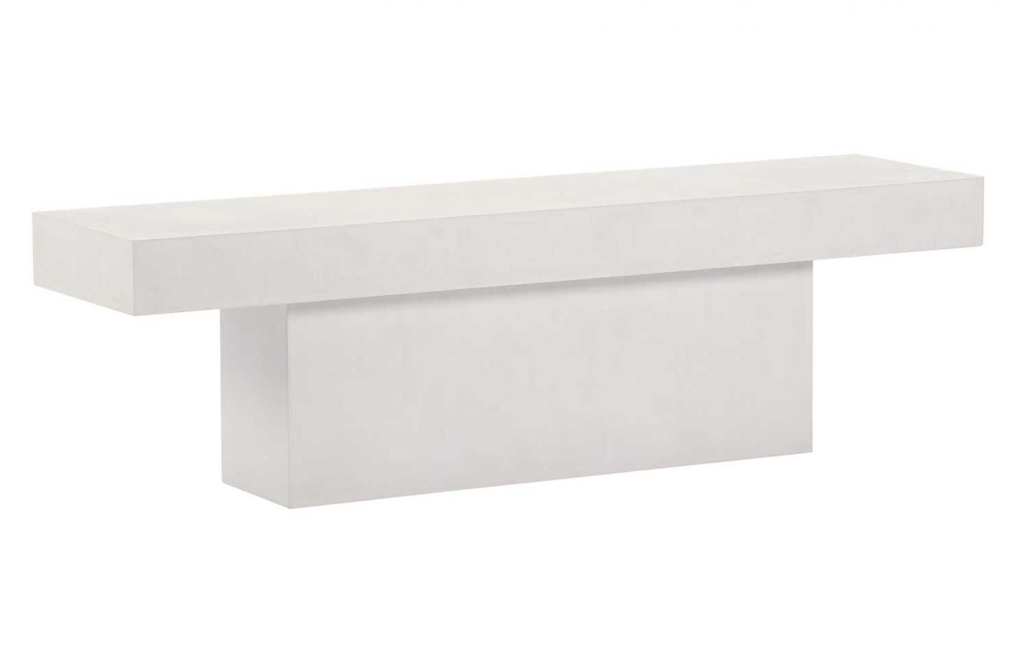Seasonal Living Perpetual Concrete T-Bench â€“ Ivory White