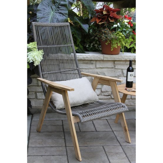 Teak Wicker Basket Lounge Chair 530