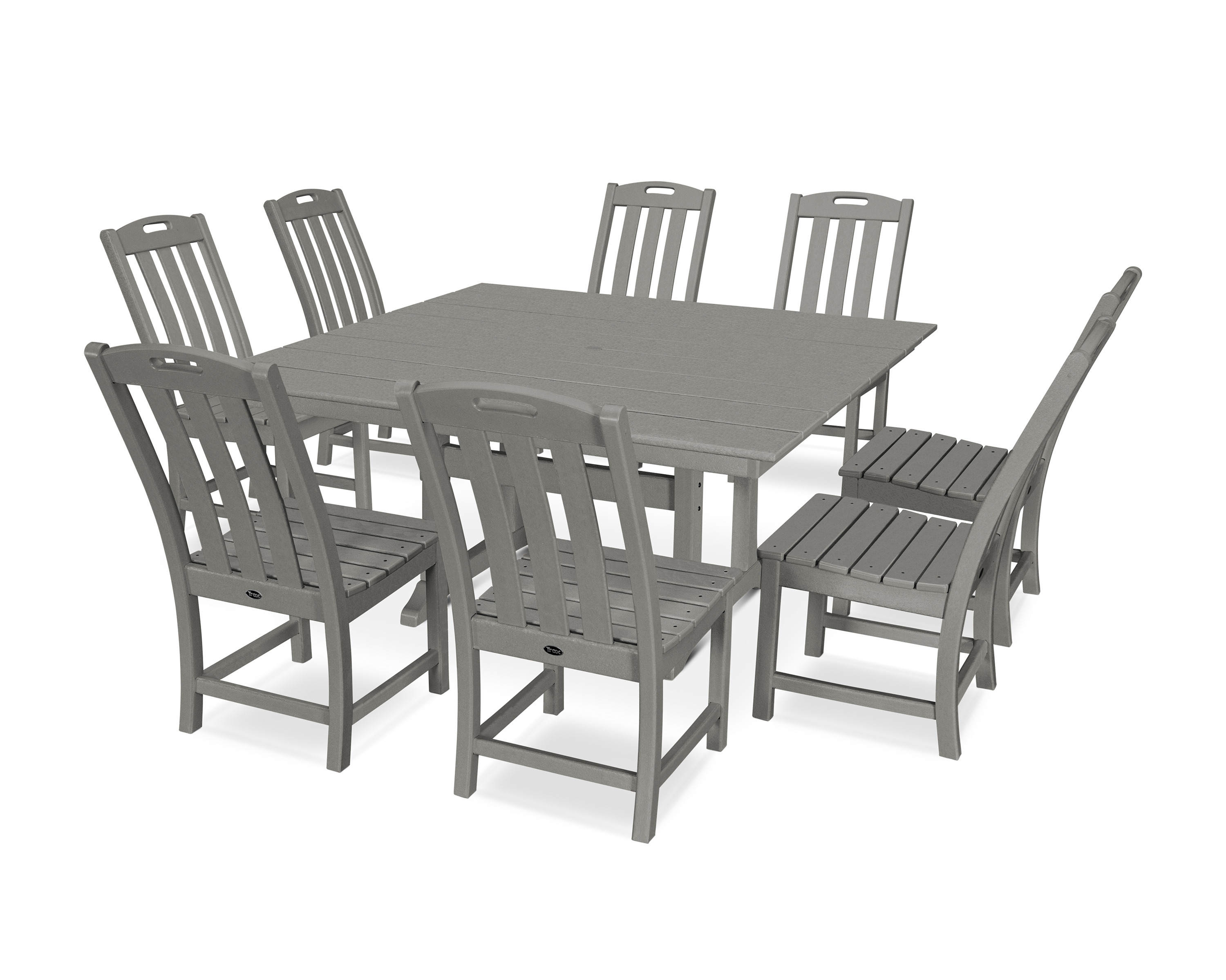 Trex® Outdoor Furniture™ Yacht Club 9-Piece Farmhouse Trestle Side Chair Dining Ensemble